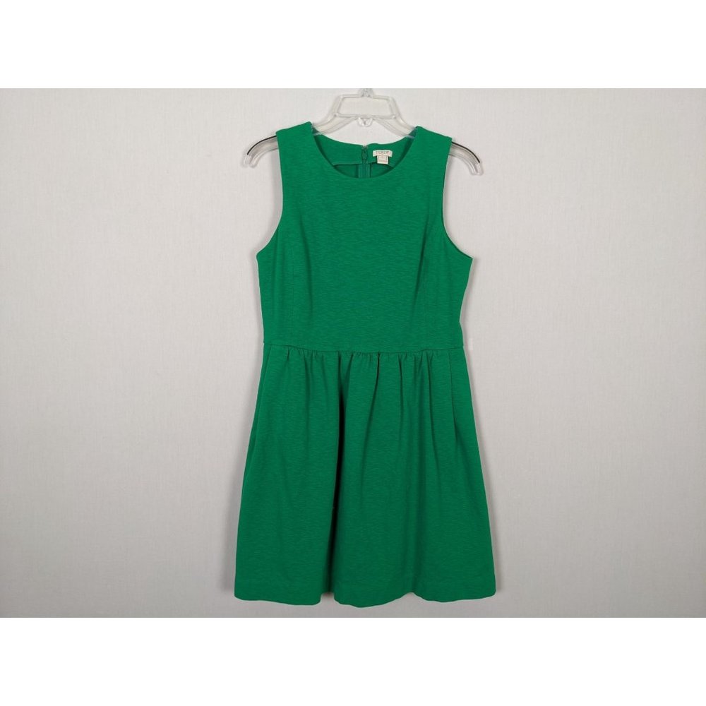 J.CREW Factory Daybreak sleeveless green Dress Style C0250 Size M - Picture 7 of 11